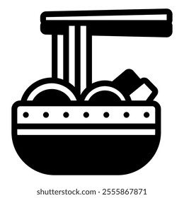 Pho Asian Food icon illustration