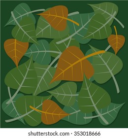 Pho leaf vector background