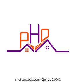 PHO Real State logo design, PHO logotipo simples e moderno. Design de alfabeto luxuoso PHO  