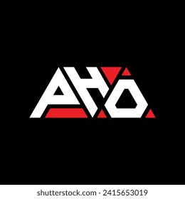 PHO triangle letter logo design with triangle shape. PHO triangle logo design monogram. PHO triangle vector logo template with red color. PHO triangular logo Simple, Elegant, and Luxurious design.