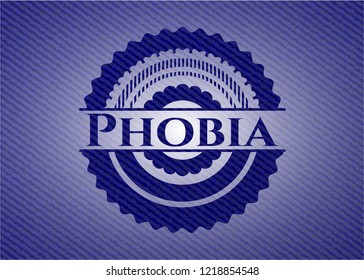 Phobia emblem with jean texture