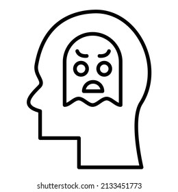 Imagen vectorial de icono de fobia. También se puede usar para aplicaciones web, aplicaciones móviles y medios impresos.