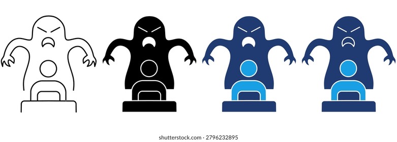 Phobia and Panic Attack icon collections. Containing Anxiety, Demon, Terror, Psychological and more icons.