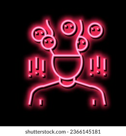fobia problemas psicológicos neon light sign vector. ilustración de problemas psicológicos de fobia