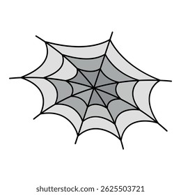 Phobia spider web icon. Outline phobia spider web vector icon color flat isolated