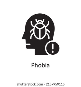 Phobia vector solid Icon Design illustration. Human Mentality Symbol on White background EPS 10 File