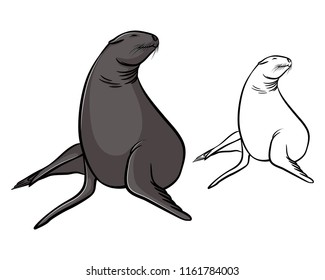 Phoca Vector clip art — Stock Vector