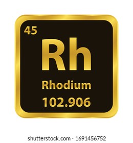 Ruthenium Ru Chemical Element Icon Chemical Stock Vector (Royalty Free ...