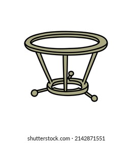 phoenix 70 coffee method doodle icon, vector illustration