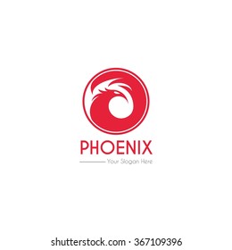 Phoenix Abstract line Logo template. Vector Illustration.