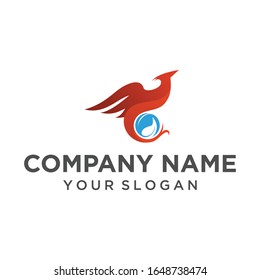 Phoenix abstract logo design, created for digital company, etc.