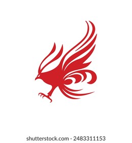 Phoenix abstraktes Logo Moderner Stil