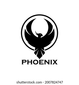 phoenix animal design logo vector