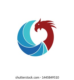 a phoenix animal logo template