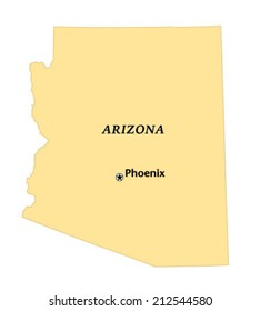 Phoenix, Arizona locate map