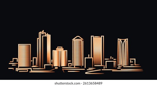 Phoenix Arizona skyline vector illustration