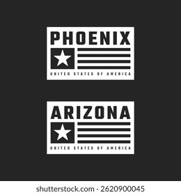 Phoenix Arizona Sticker. Print Template