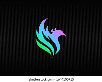 Phoenix badge logo with purple blue and green RGB colors