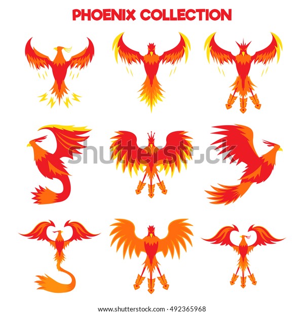 Phoenix Bird Stock Vector Royalty Free 492365968