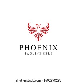 Phoenix bird abstract luxury Logo - Vector logo template