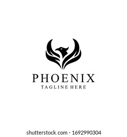 Phoenix bird abstract luxury Logo - Vector logo template