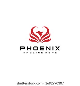 Phoenix bird abstract luxury Logo - Vector logo template