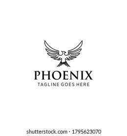 Phoenix bird abstract luxury Logo - Vector logo template