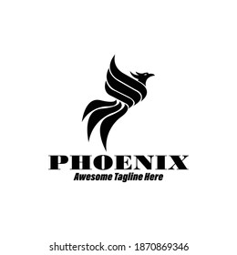 Phoenix bird abstract luxury Logo - Vector logo template