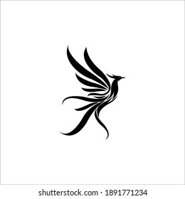 Phoenix Bird Tattoo Lining Black Hd Stock Images Shutterstock