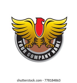 phoenix or bird crest vector icon