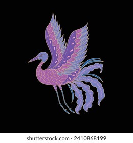 Phoenix bird design illustration with vector file
