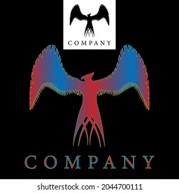 Phoenix bird design logo can be used for any company