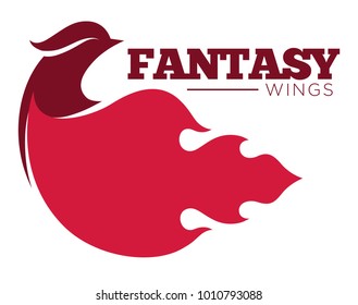 Phoenix bird or fantasy eagle logo template for security or innovation company.