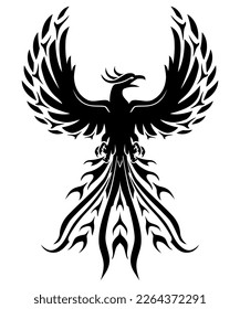 Phoenix Bird Fantasy Silhouette Front