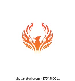 phoenix bird fire vector design