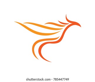 Phoenix bird flying high
