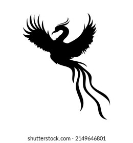 Icono de pájaro Phoenix plantilla de diseño de ilustración vector