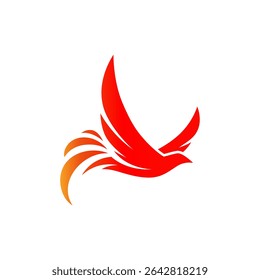 Phoenix Bird Illustration red and orange logo artwork.