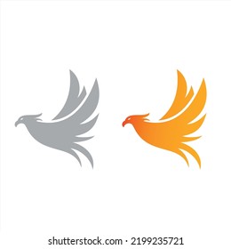 Phoenix, bird illustrations for icons or logos