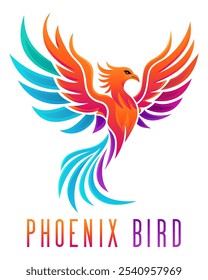 o logotipo do pássaro da phoenix criativo e original para sua empresa ou ilustração vetorial isolada no fundo branco