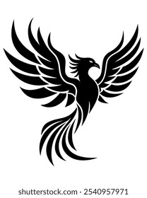 phoenix bird logo creative and original for your business or company vector illustration isolated on white background