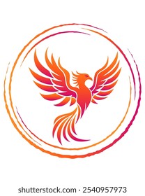 phoenix bird logo creative and original for your business or company vector illustration isolated on white background