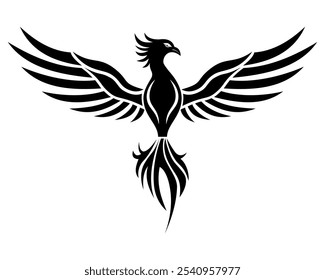 o logotipo do pássaro da phoenix criativo e original para sua empresa ou ilustração vetorial isolada no fundo branco