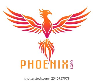 o logotipo do pássaro da phoenix criativo e original para sua empresa ou ilustração vetorial isolada no fundo branco