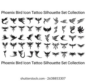Phoenix Bird Logo Design Set