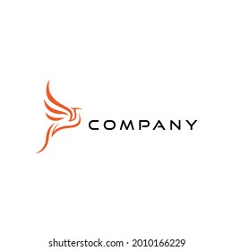 phoenix bird logo design. logo template