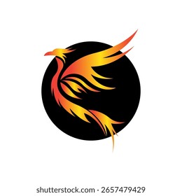 Designvorlage für Phoenix Bird-Logo. Vektorgrafik des abstrakten Vogelsymbols.