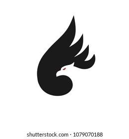 phoenix bird logo design vector