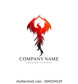 Phoenix Bird Logo design vector
