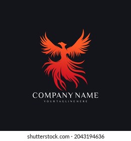 Phoenix Bird Logo design vector
